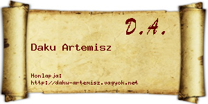 Daku Artemisz névjegykártya